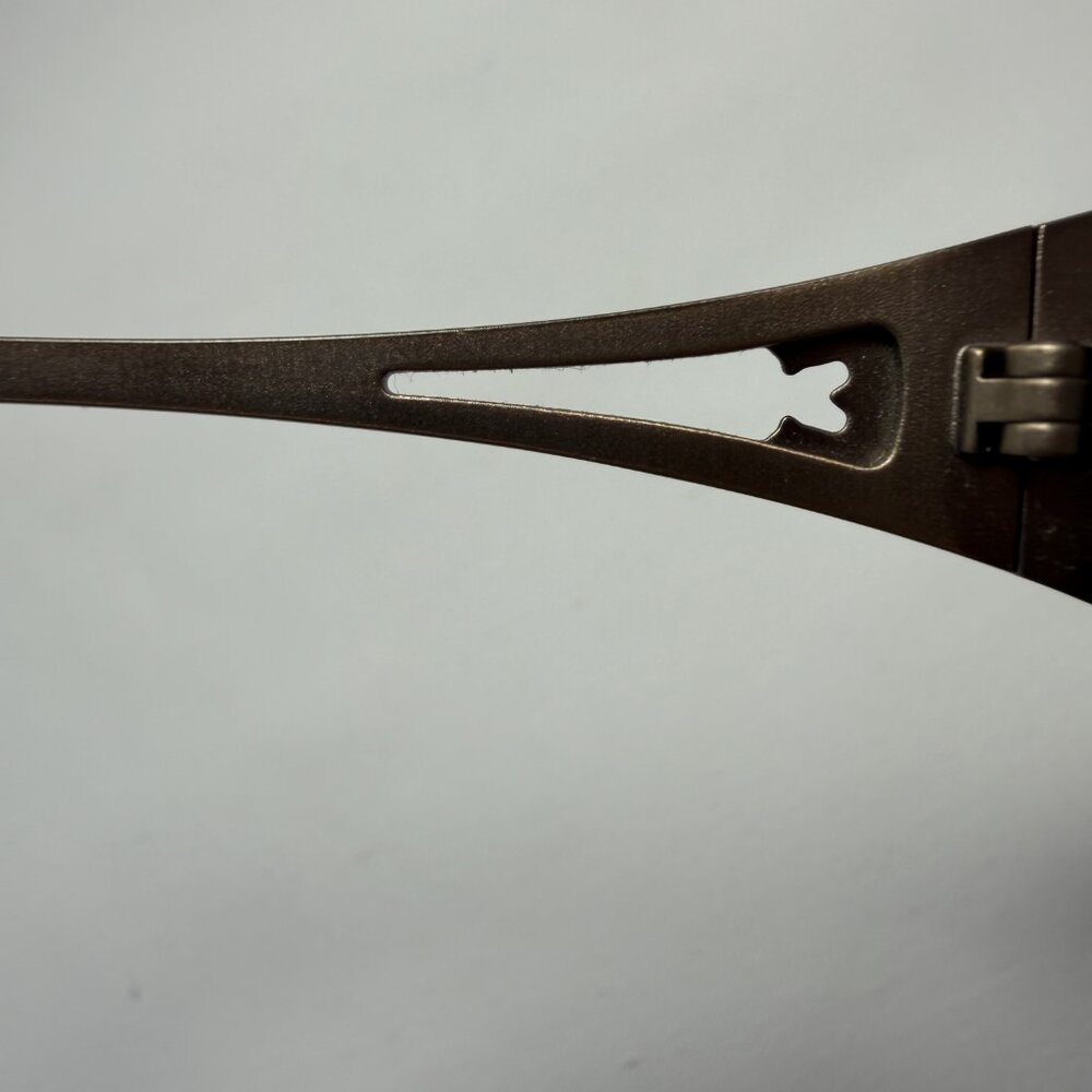 Smoky Brown Rectangle Eyeglasses - Frames Only - image 7